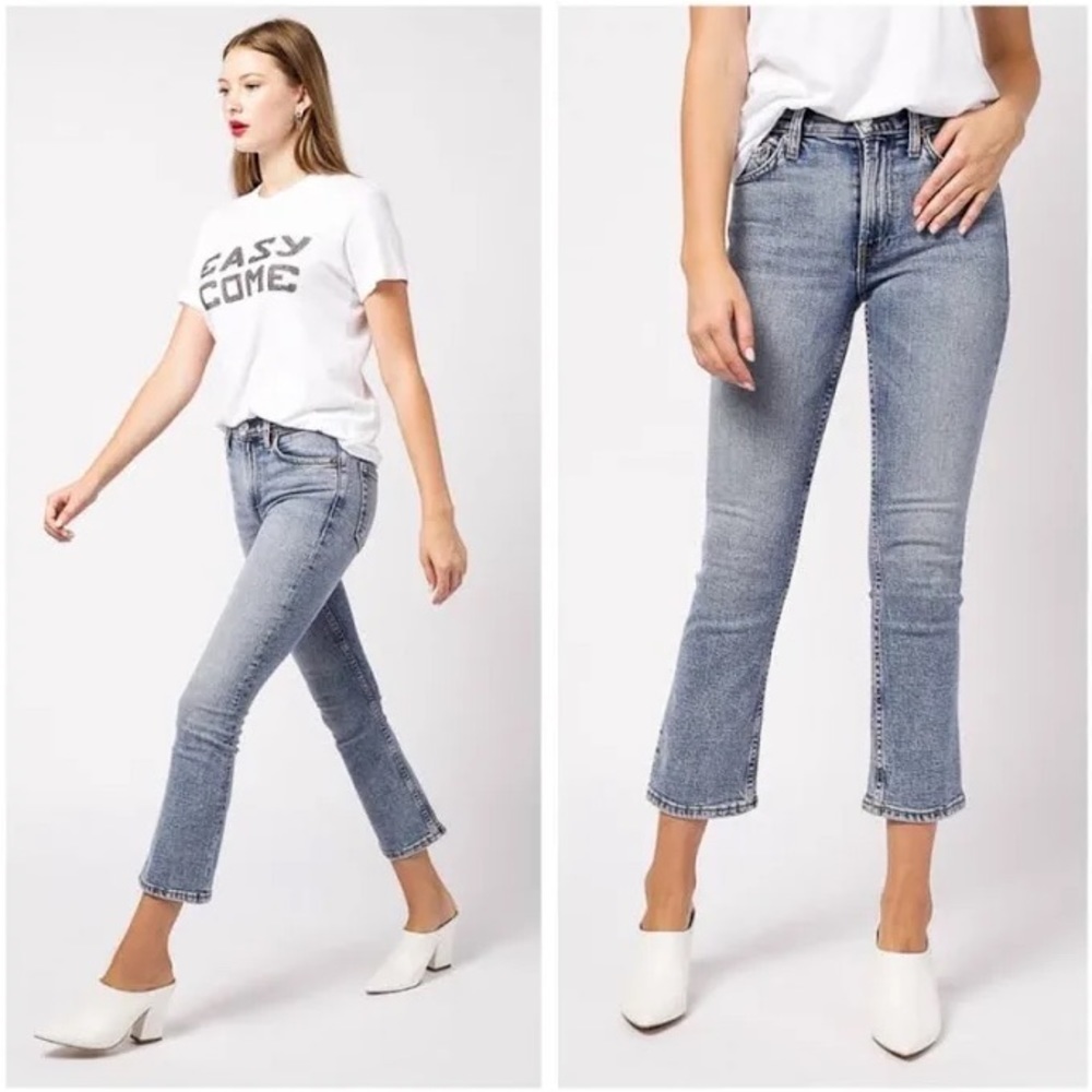 Redone Mid Rise Kick Flare jeans
